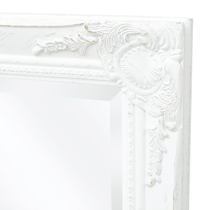 Vidaxl Lustro Ścienne W Stylu Barokowym, 100X50 Cm, Białe