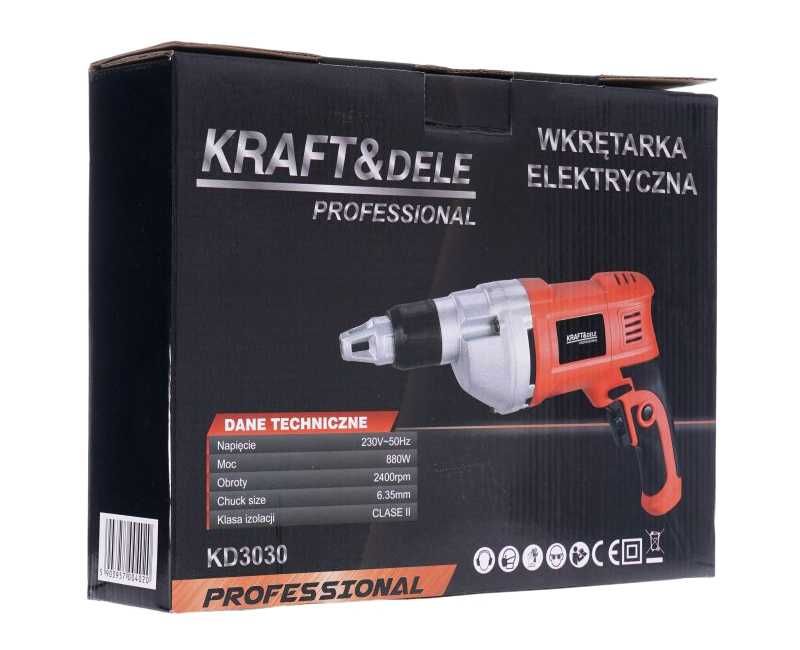 KRAFT&DELE Wkrętarka Sieciowa 880w 230v Elektryczna 6mm