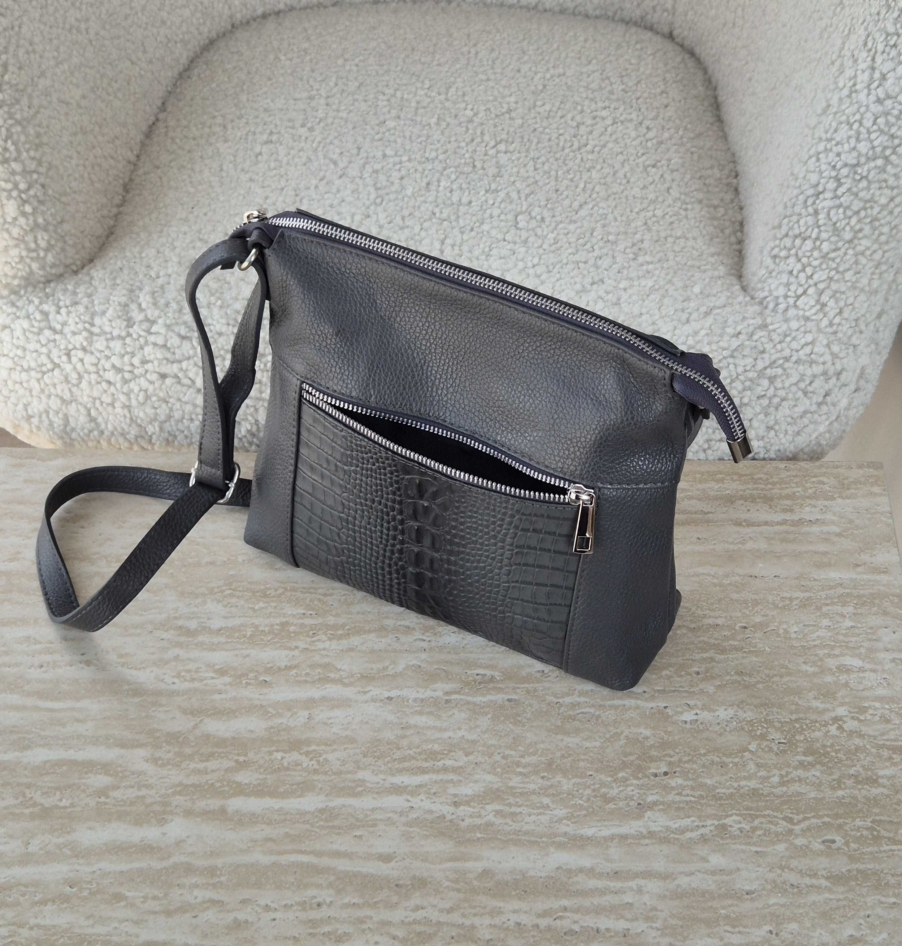 Sale. Женская кожаная сумка кросбоди VERA PELLE. Италия.