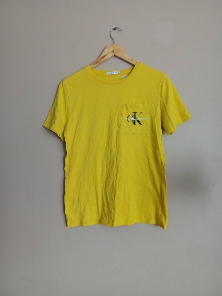 Żółta koszulka Calvin klein