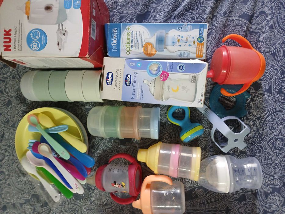 Lote aquecedor biberões, biberões ,18 pares sapatos 18a26 etc