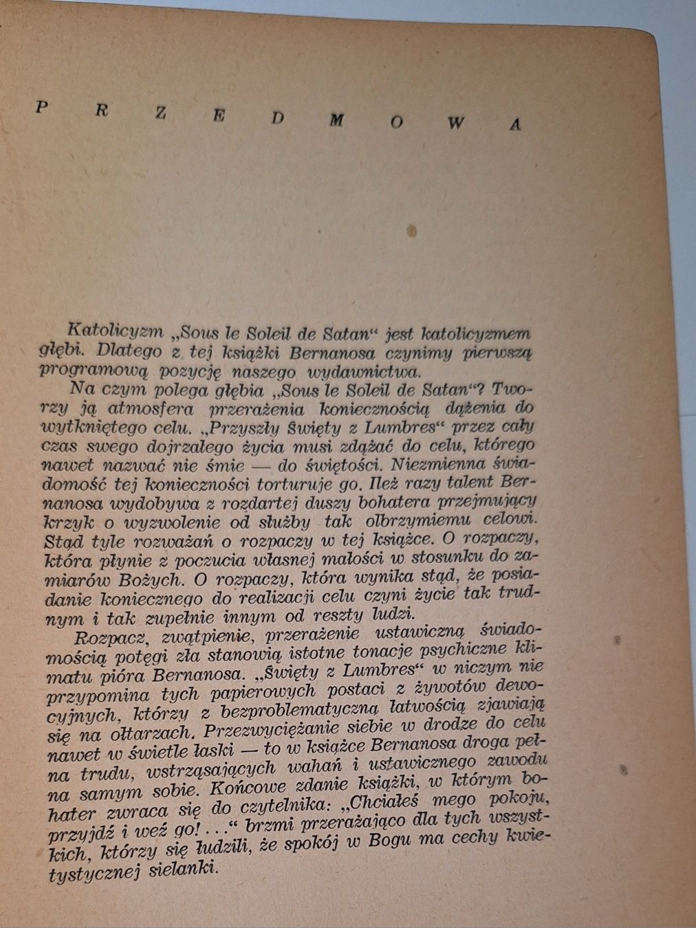 Pod słońcem szatana, Georges Bernanos, w tłumaczeniu A. Wata