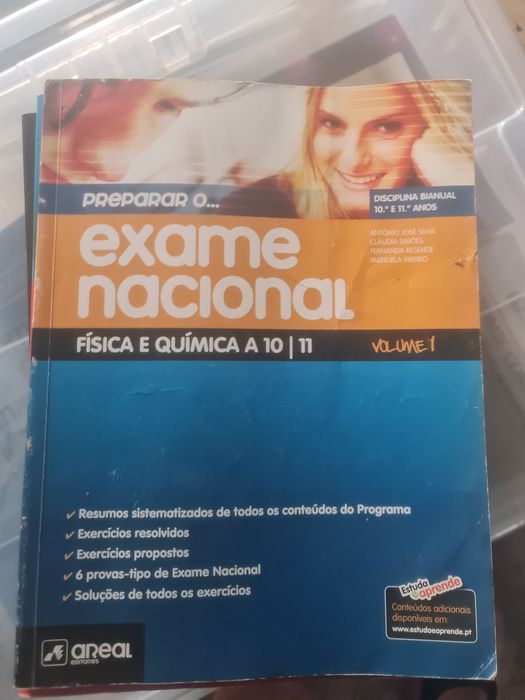 Livros de preparação para exames biologia e quimica
