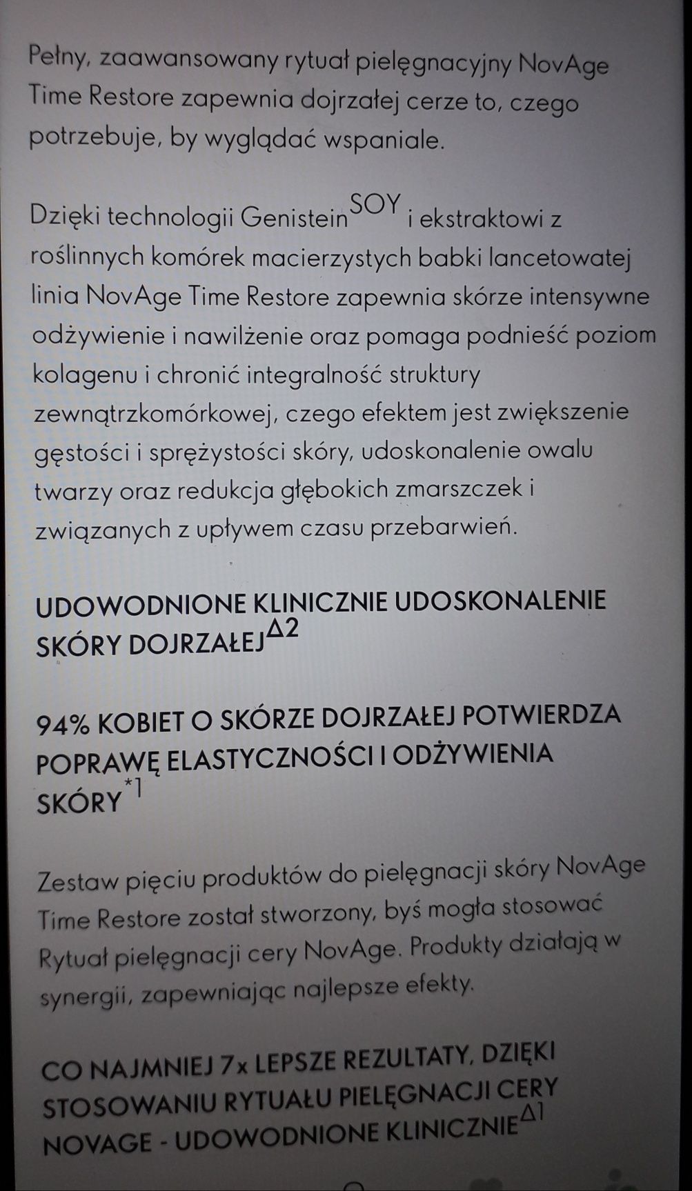 Zestaw Novage Time Restore Oriflame