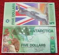 ANTARKTYDA 5 DOLLARS Polimerowy Kolekcjonerski Banknot - 1 sztuka UNC