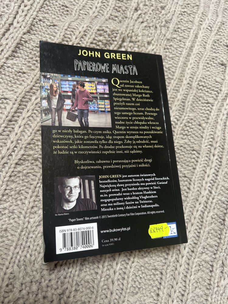 papierowe Miasta John Green książka