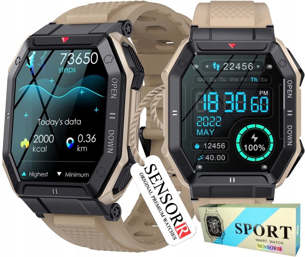 Militarny smartwatch zegarek hit!!