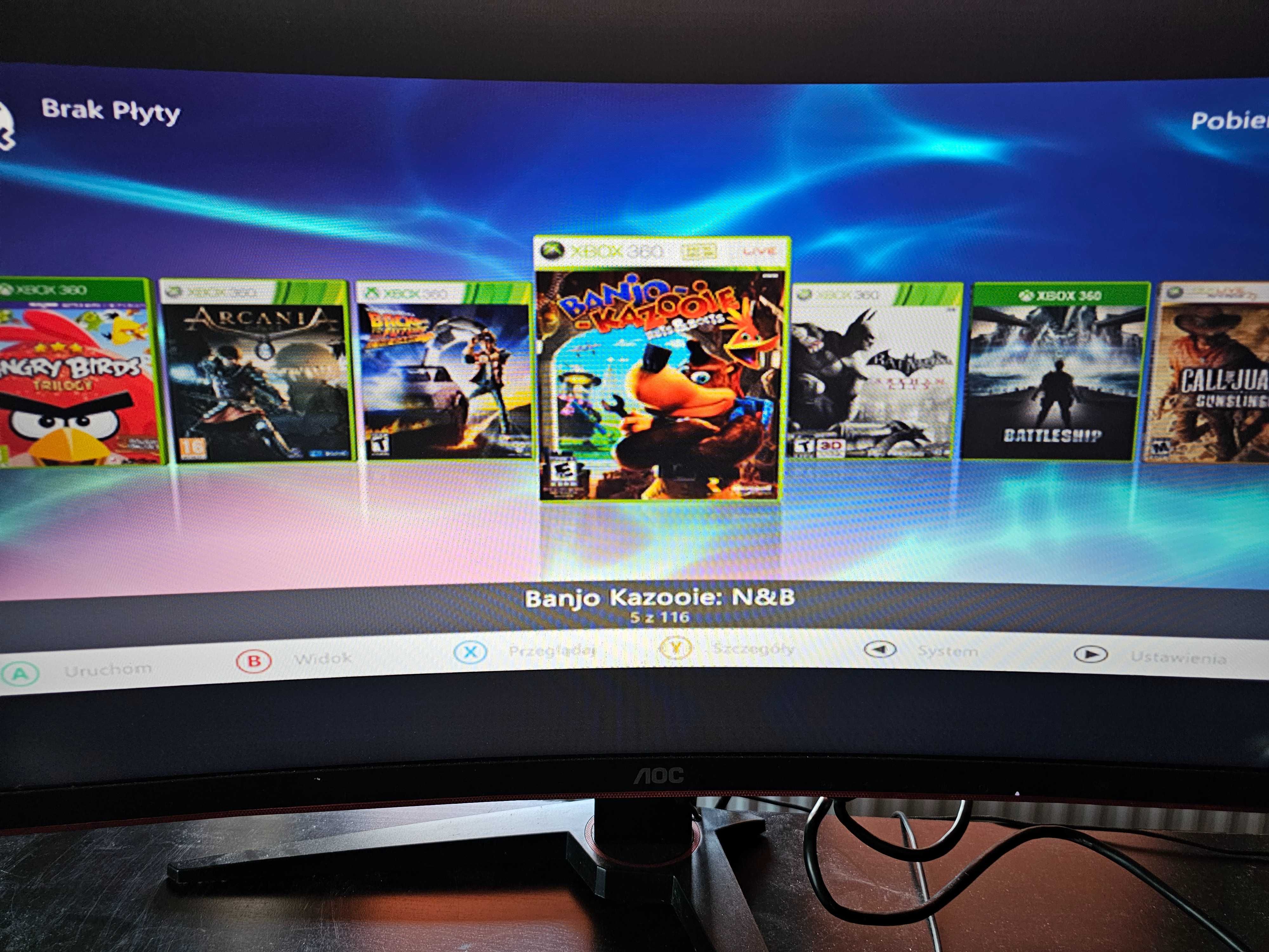 Xbox E RGH 926GB 2 pady kinect, hdmi pudełko 119 gier gotowy do gry