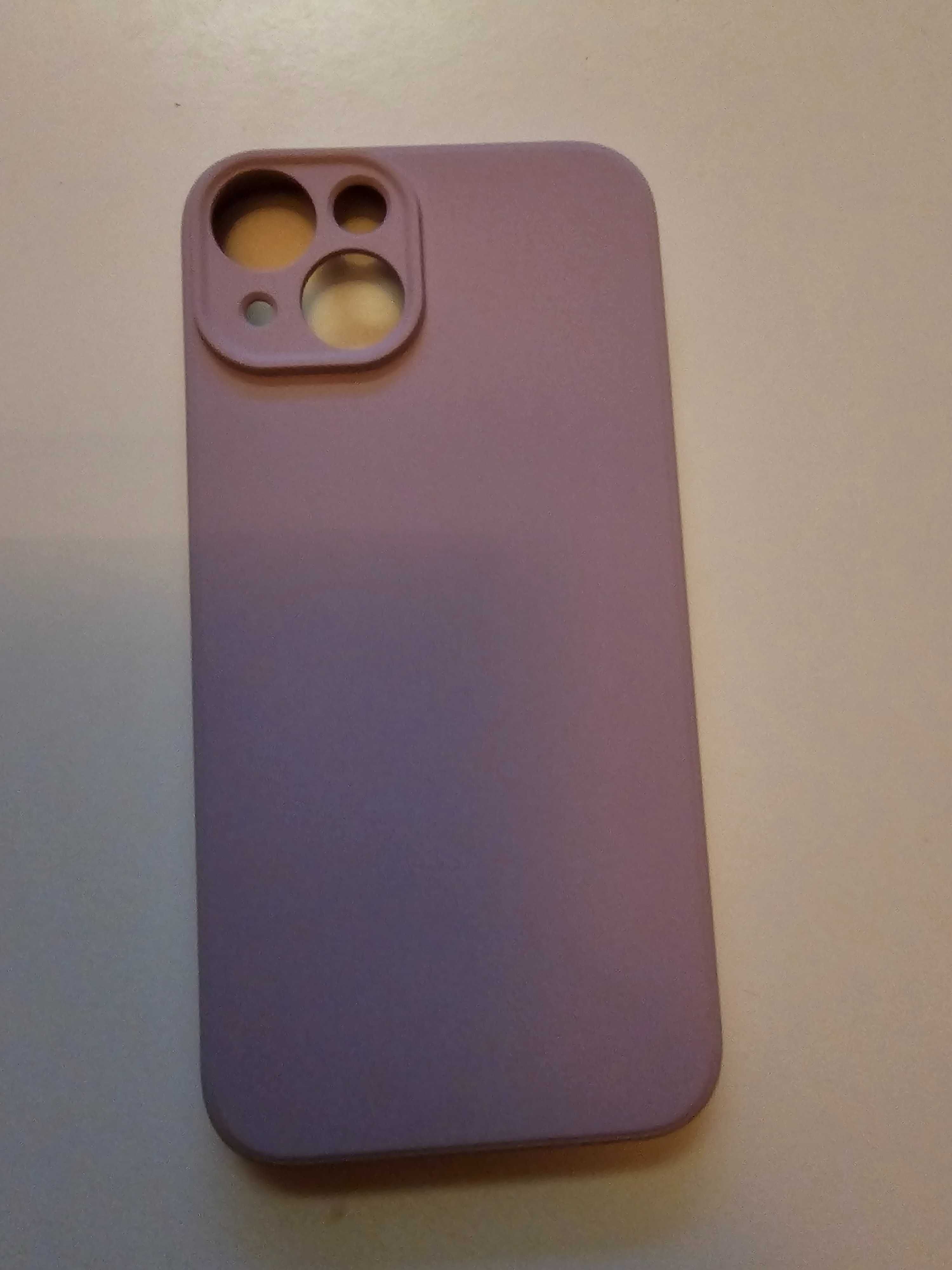 Etui iPhone 14 silikonowe + szkło hartowane Miękkie cienkie, fioletowe