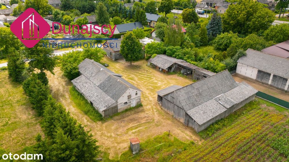 Siedlisko w Mdzewie pod Mławą, budynki gospodarcze plus dom!