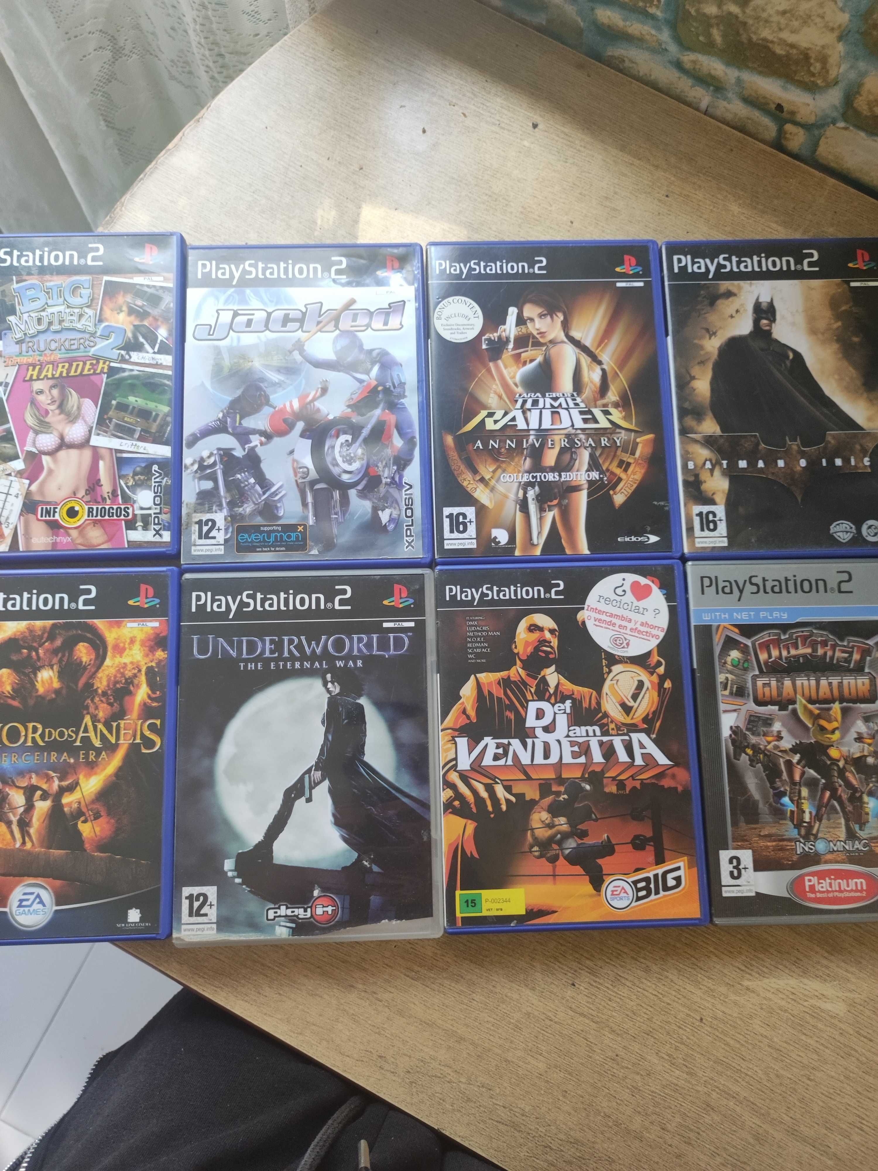 Jogos PlayStation 2 em bom estado +cartão memória 8mb