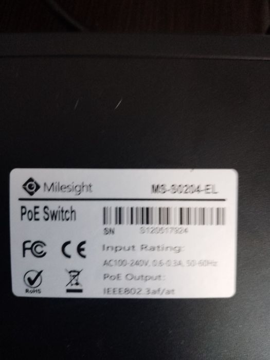портовий РоЕ комутатор Milesight MS-S0204-EL
4-х портовий РоЕ комутато