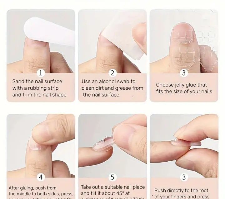 Sztuczne paznokcie tipsy 24 sztuk owalne French