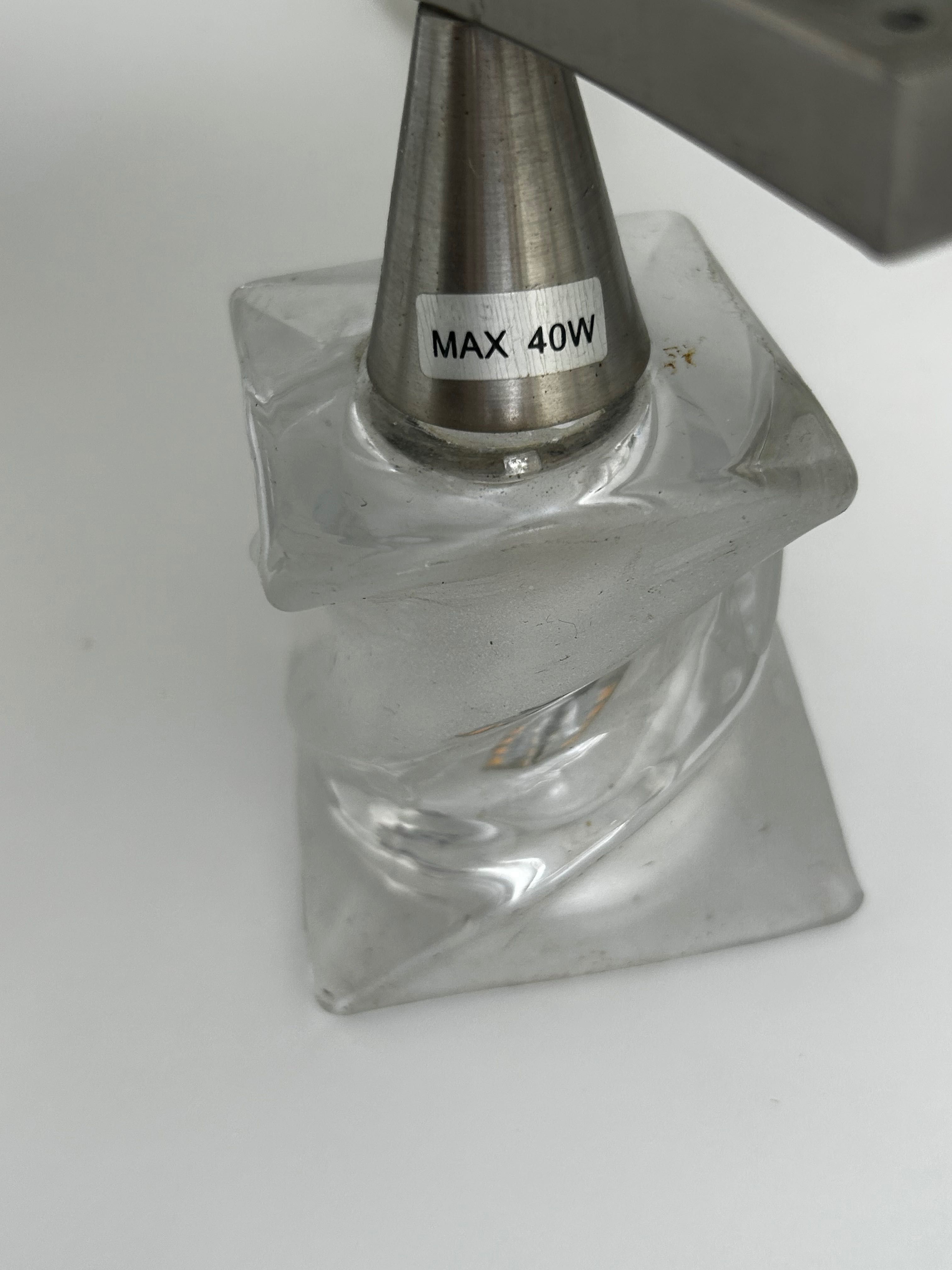 Lampa sufitowa polished chrome metal 4 lampki szklane