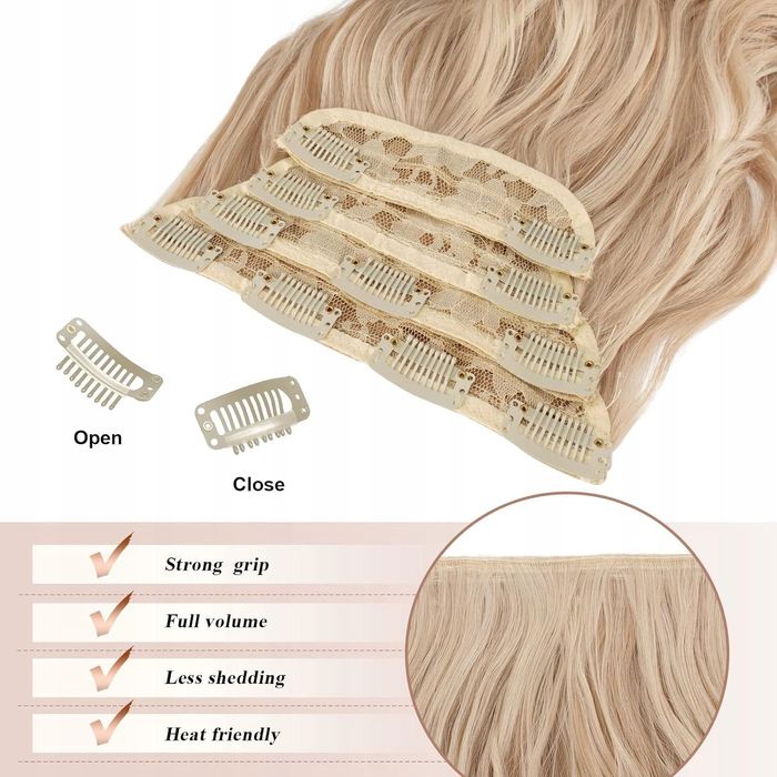 Peruka Włosy blond długie 50cm