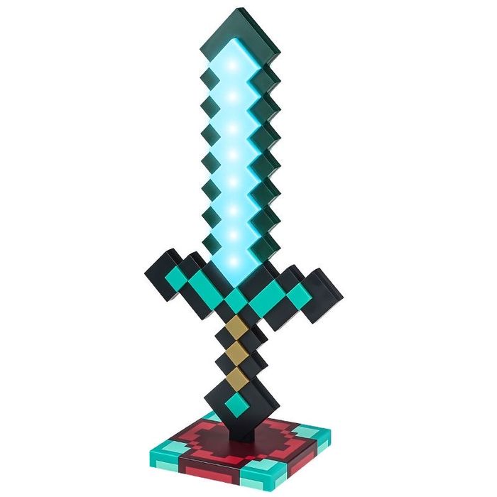 Меч діамантовий світловий Minecraft Майнкрафт інтерактивний алмазний