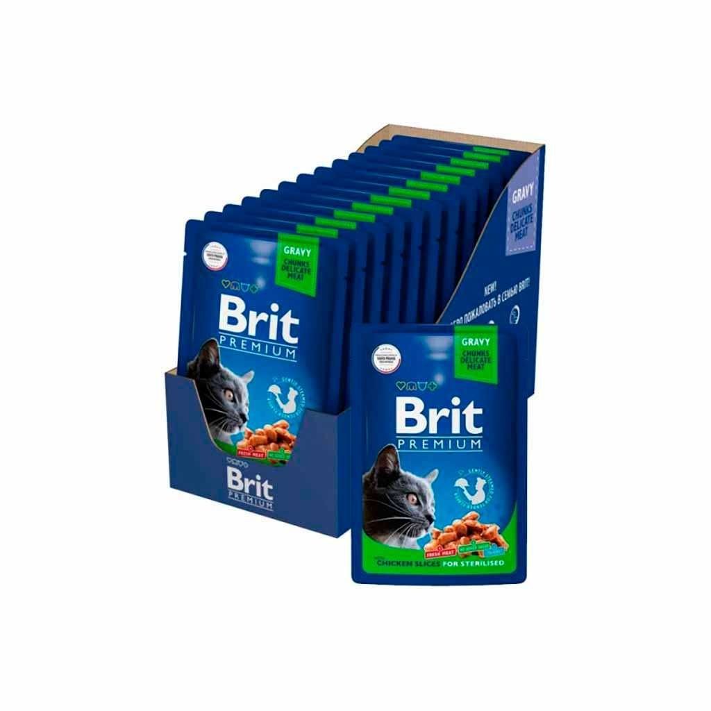 Упаковка вологого корму Brit Premium 24штх100г для стерелізованих