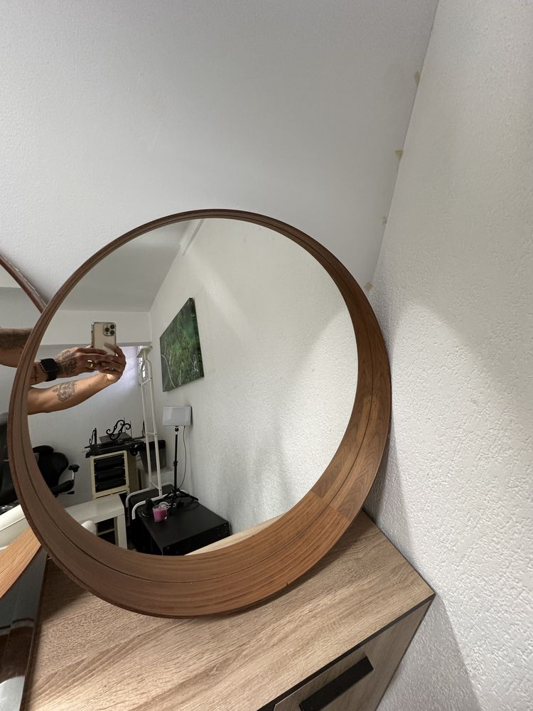 Espelho redondo semi novo