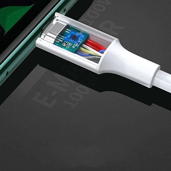 Kabel Ugreen Us300 Usb-c - Usb-c Pd Qc Fcp 100w 5a 480Mb/s 2m - biały