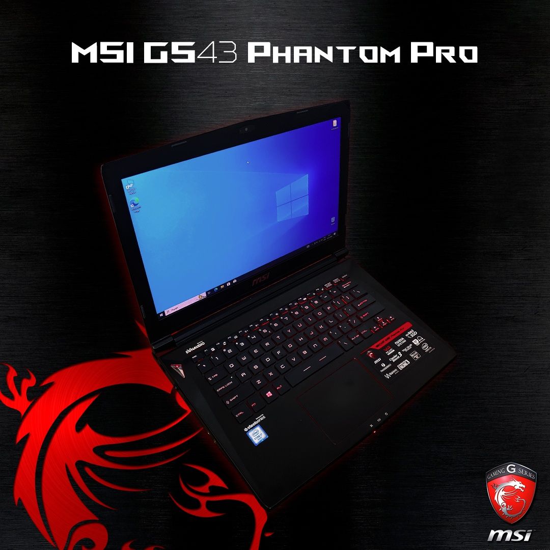Знижка! Ігровий MSI GS43 PHANTOM PRO i7-6700HQ/GTX 1060 6gb/16gb/512gb