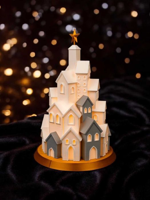 Magia Świąt Lampa Zimowe Miasteczko Świąteczna ozdoba w Formie Choinki