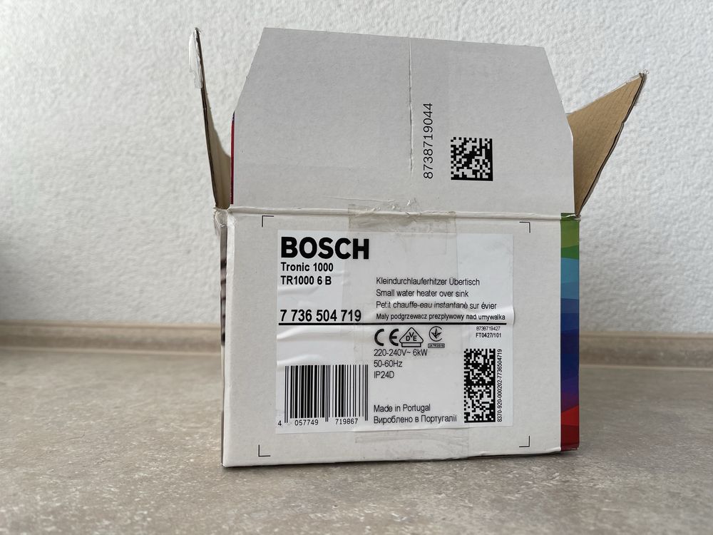 Проточний водонагрівач Bosch Tronic 1000 6 T