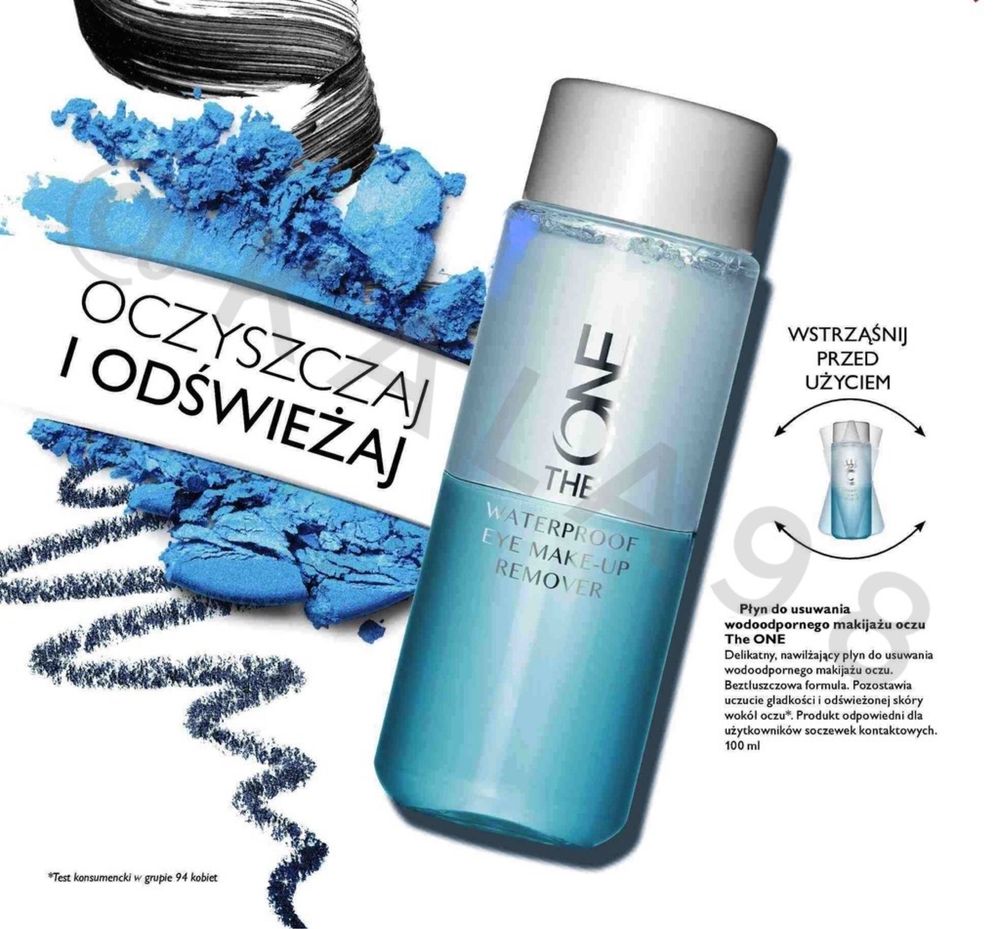Płyn do usuwania wodoodpornego makijażu oczu The ONE Oriflame - nowy