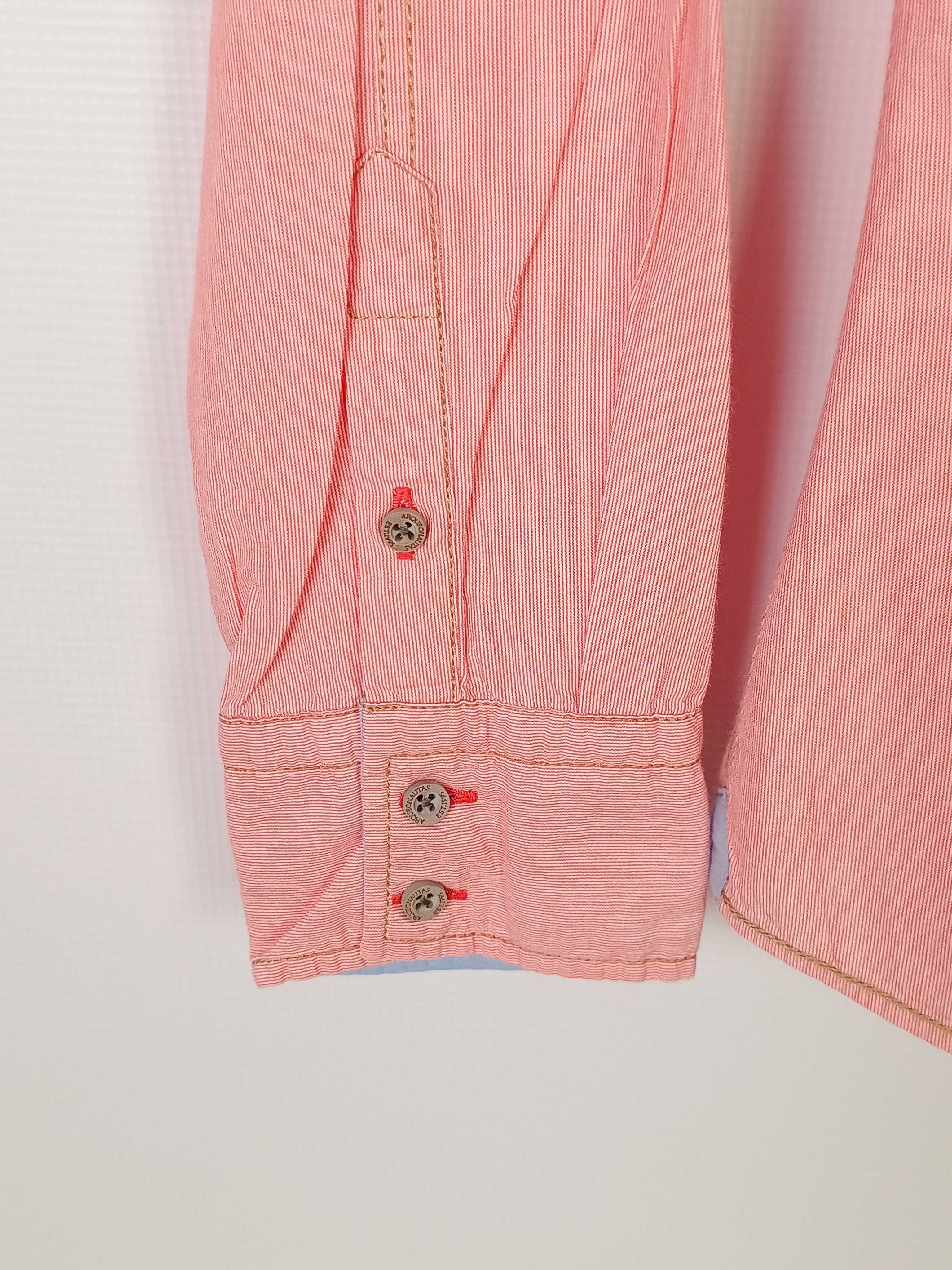 Różowa koszula paski prążki damska  Arqueonautas 40 L