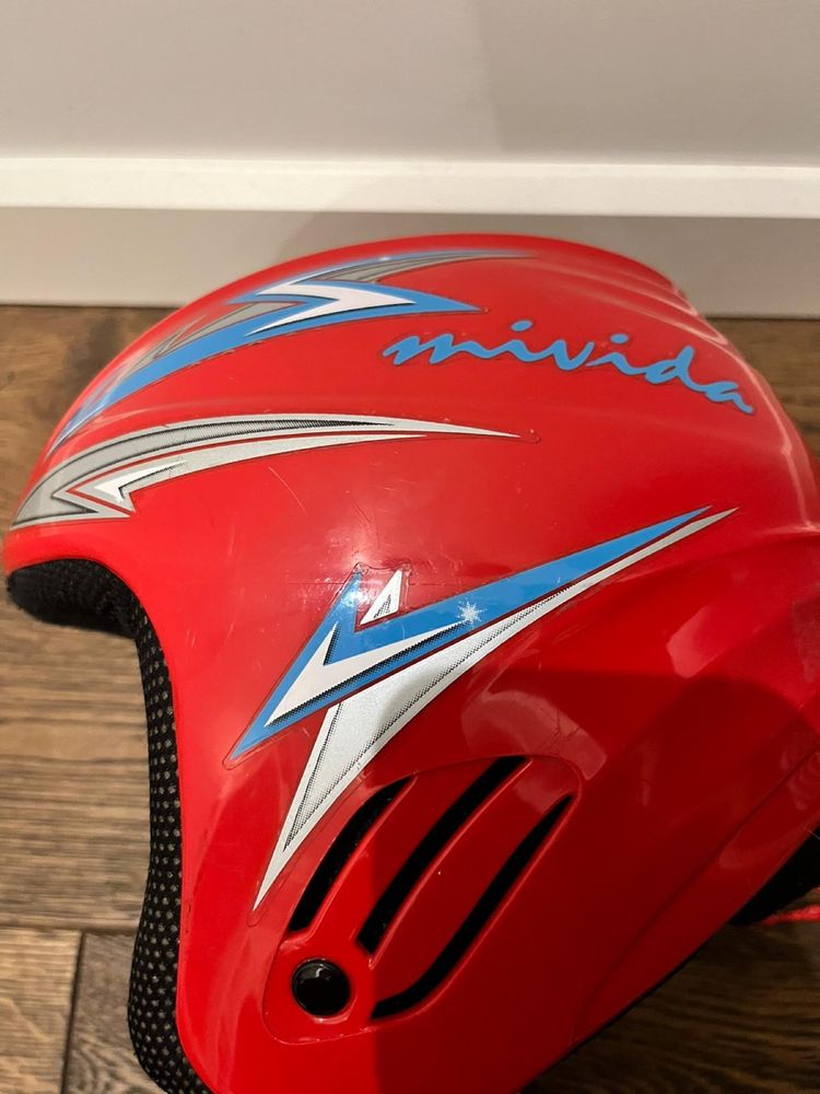 kask narciarski mi vida helmets dziecięcy czerwony
