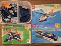 Lego 3w1 creator 31126 odrzutowiec, samolot , helikopter,  łódź