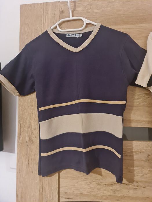 3 bluzki koszulki t-shirt S 36 krótki rękaw