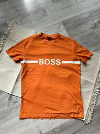 Koszulka t-shirt bluzka na krótkim rekaw pomarańczowa Hugo boss