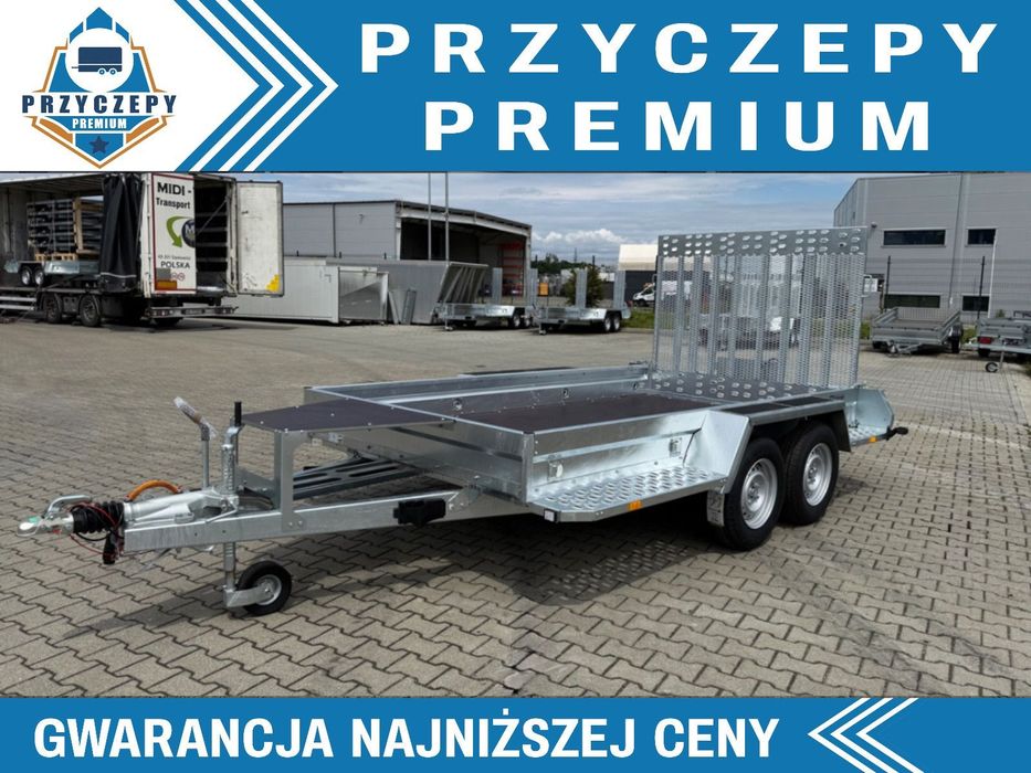 Zaslaw MK 350TH Przyczepa pod Minikoparkę  Przyczepa 340x178 Pod Walec 3500kg LED FULL OPCJA Hit Cenowy
