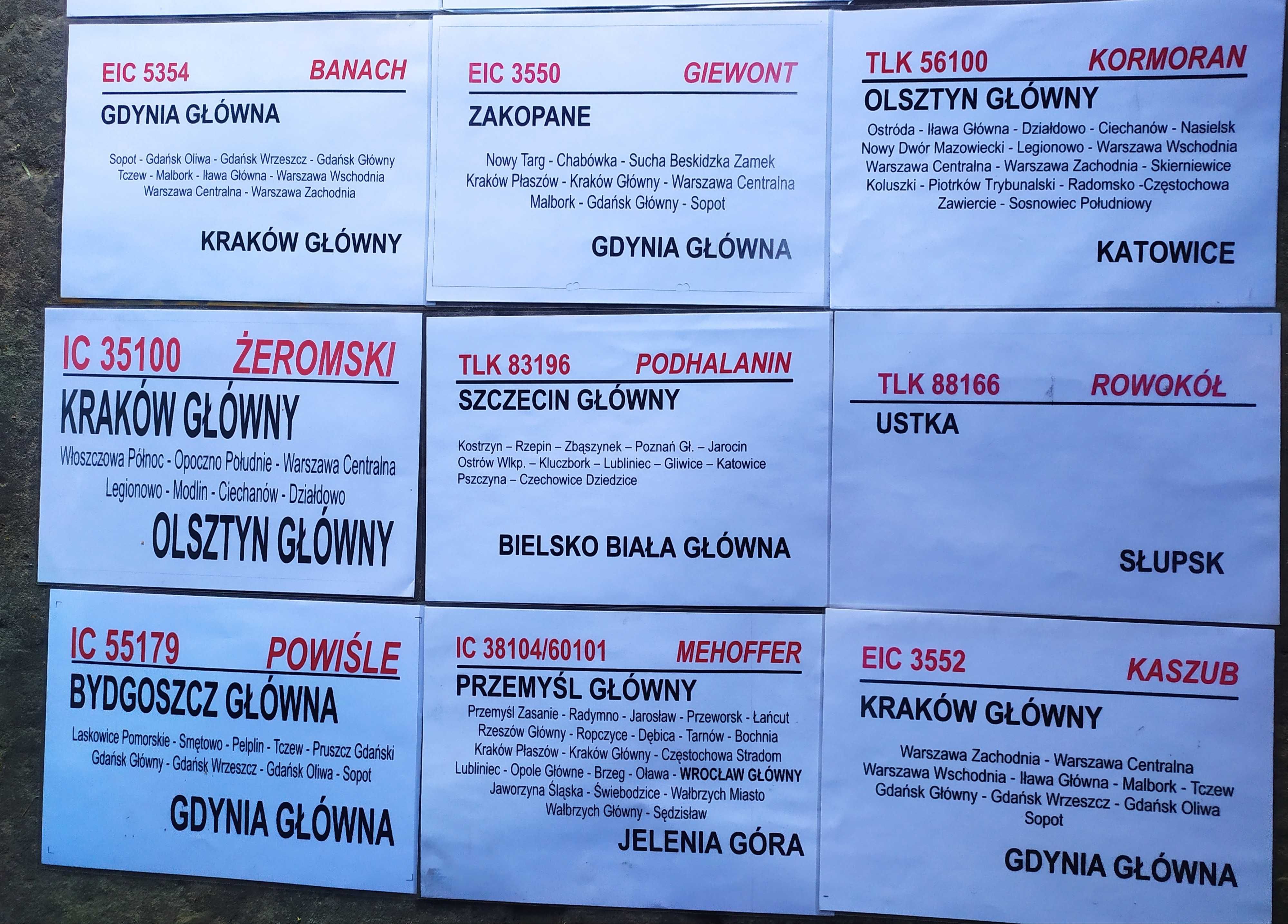 Stare tablice kierunkowe (laminowane)
