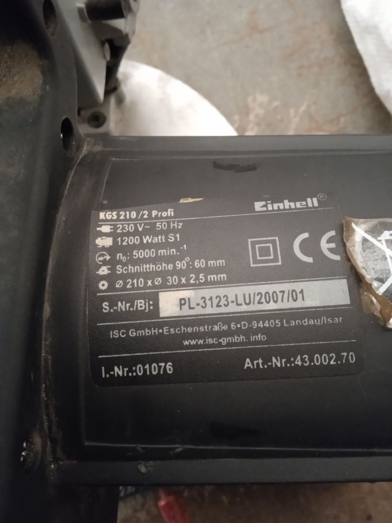 Торцовочная пилa EINHELL KGS 210  1200w.