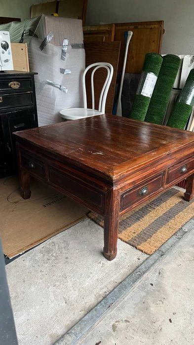 Drewniany chiński stolik kawowy, antyk