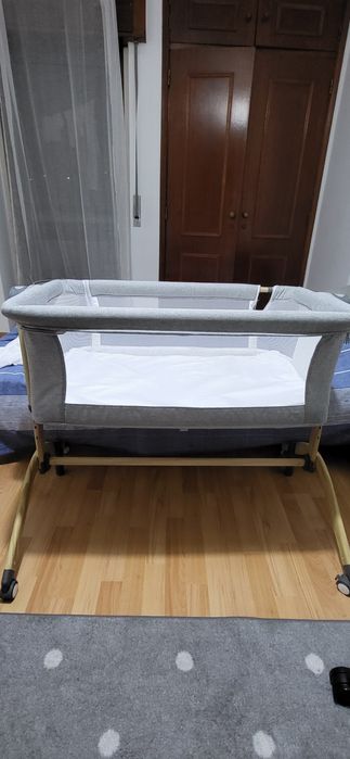 Berço cododo (cama de aproximação), Vertbaudet - cinzento claro liso