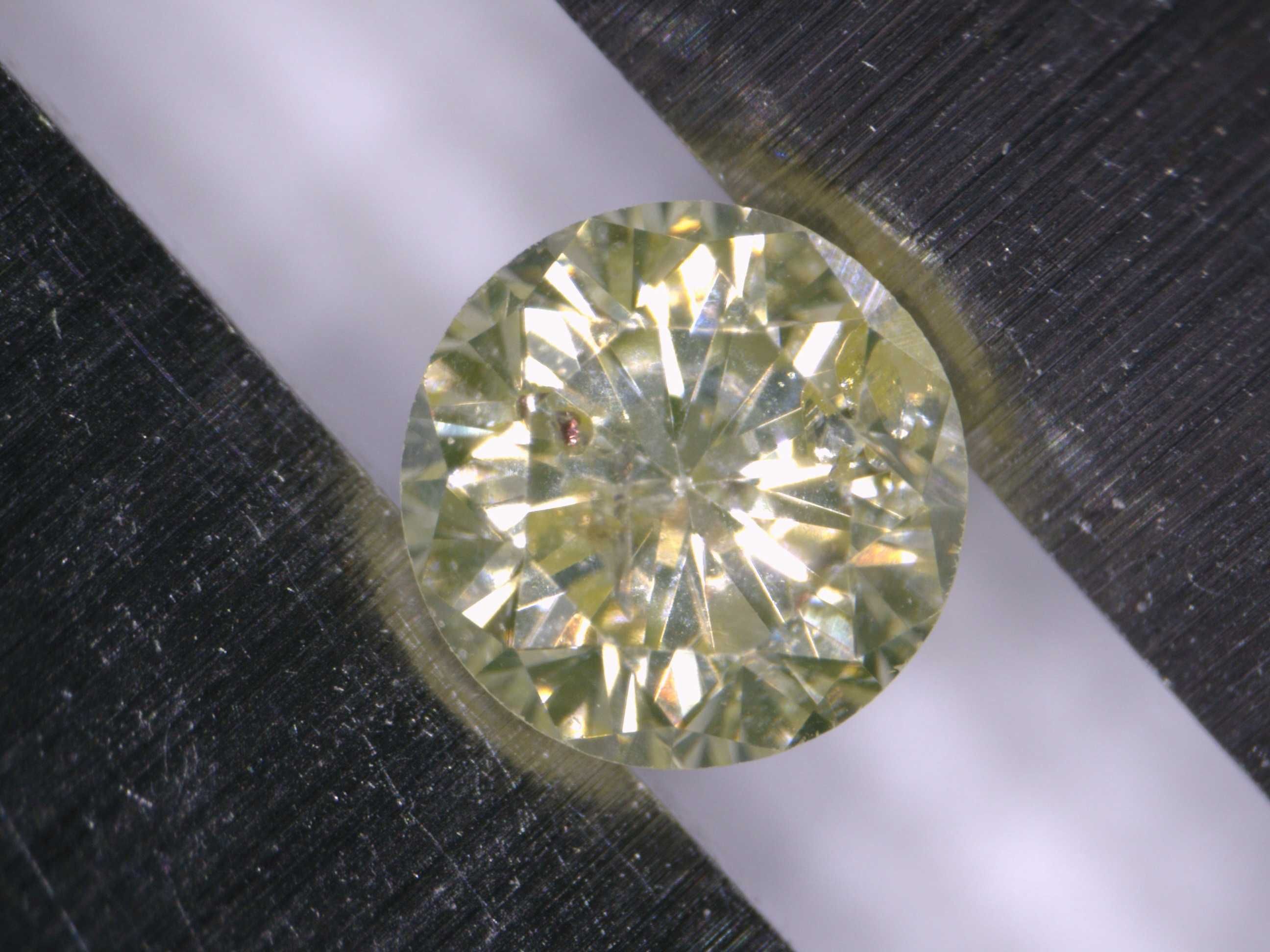 Naturalny Diament 0.08ct Żółty Brylant I1