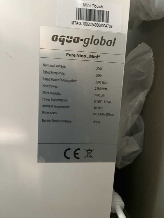 Filtro de Água Aqua-Global Mini Touch com Filtro - Usado