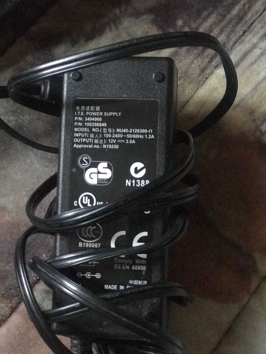 Блок питания 12V 3A (кабельный) для адаптера