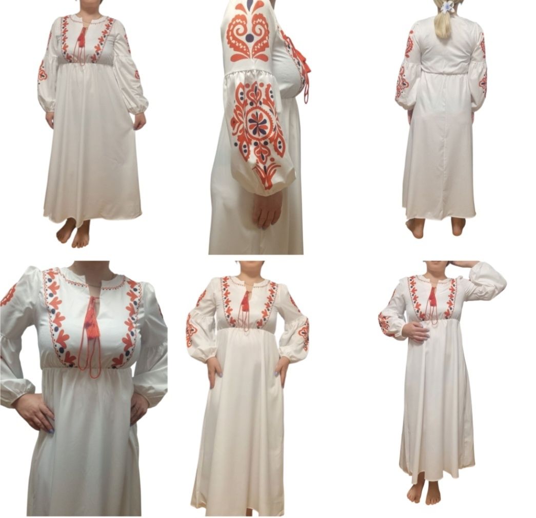 Жіноча сукня з принтом під вишиванку принт M,L,XL
