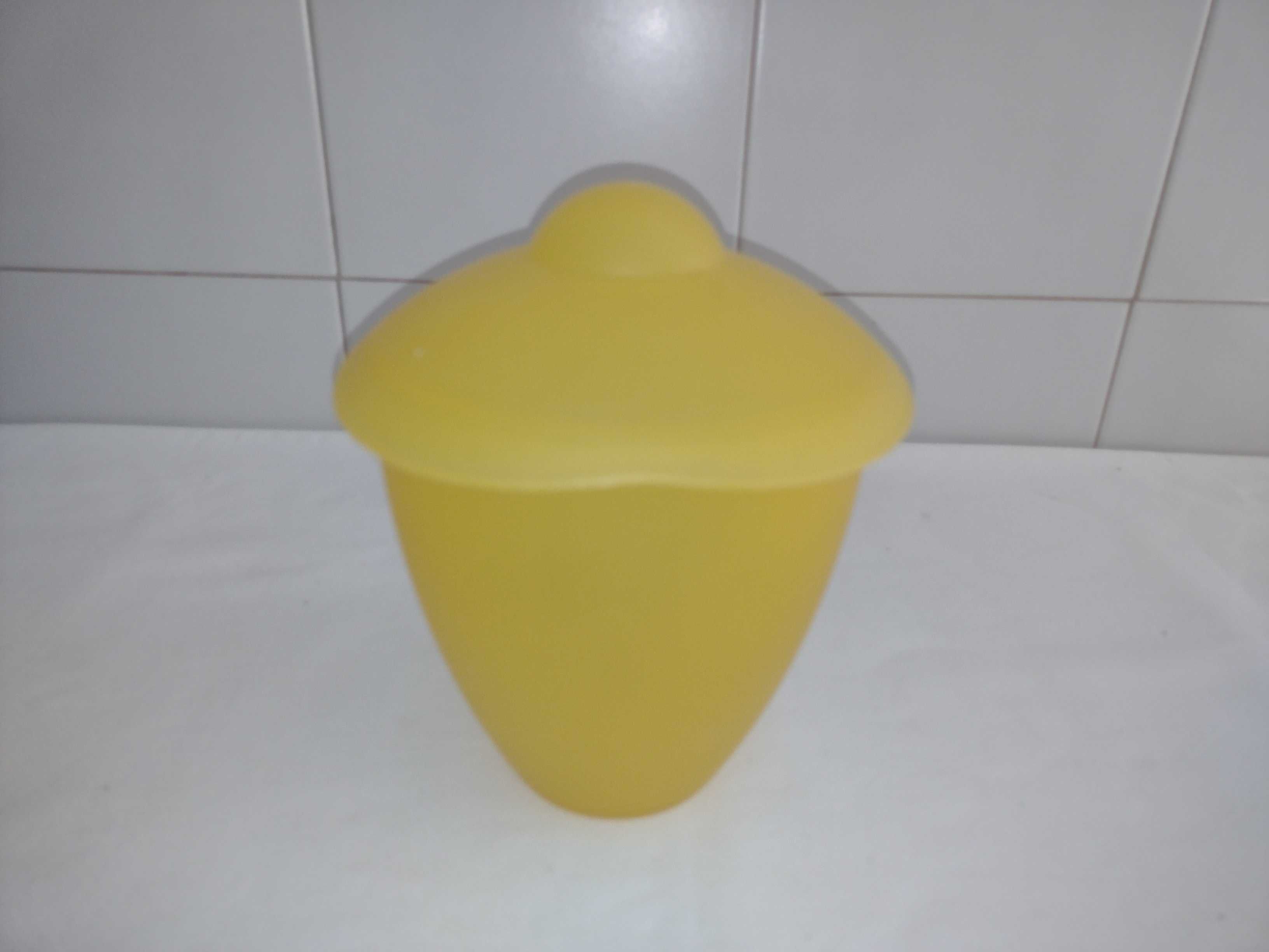 Pote Multiusos Amarelo com Tampa