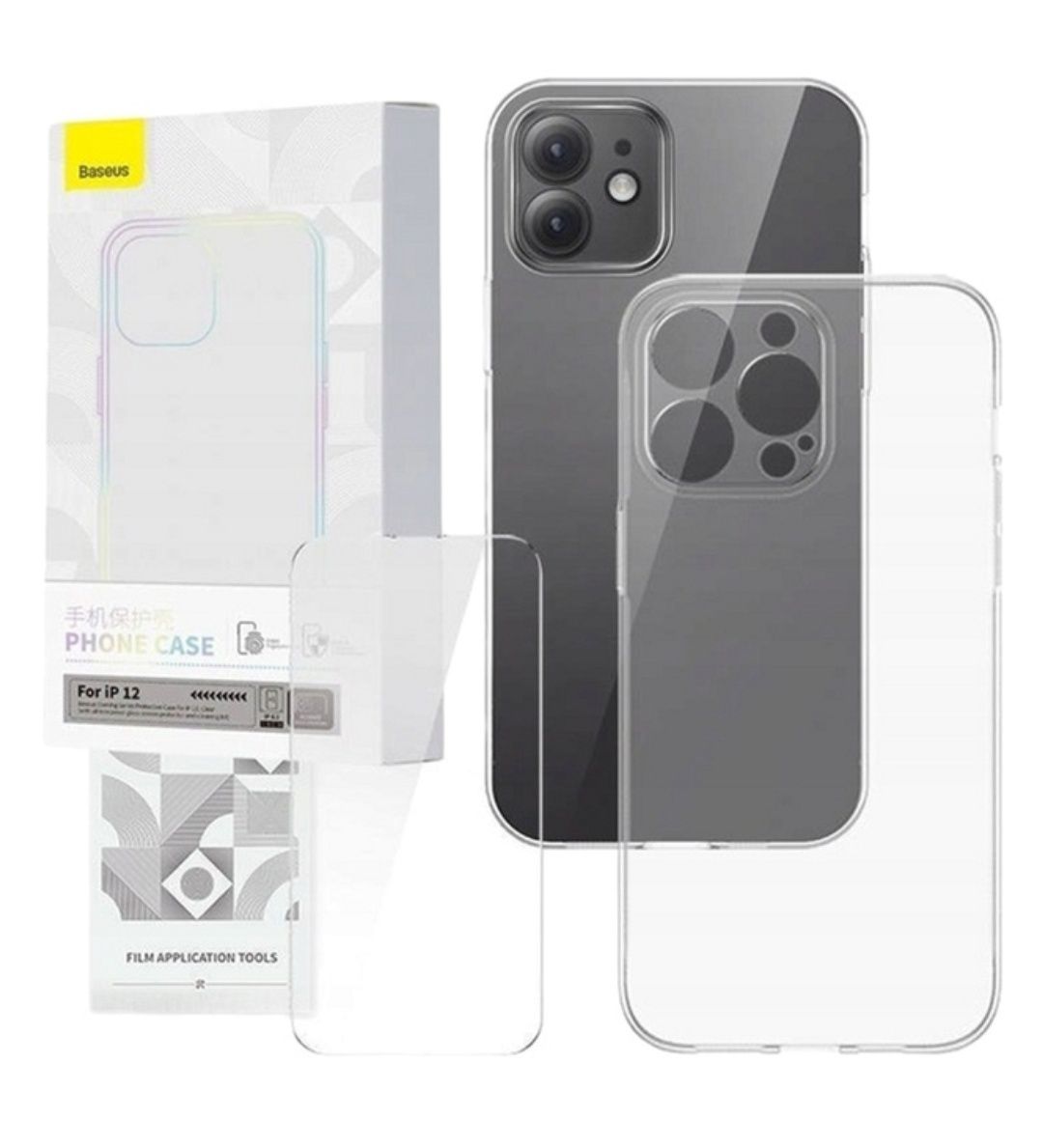 Панель + скло Baseus Corning для Apple iPhone 12 Transparent (P60