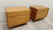 szafki nocne vintage mid century modern design bauhaus