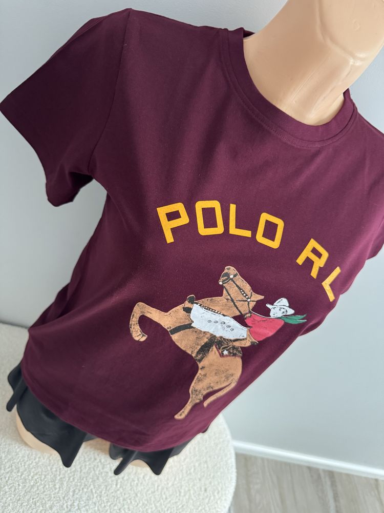 Nowa koszulka tshirt Polo Ralph Lauren burgundowa