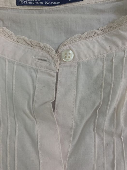 Blusa menina Zara 14 anos rosa bebé com rendinhas