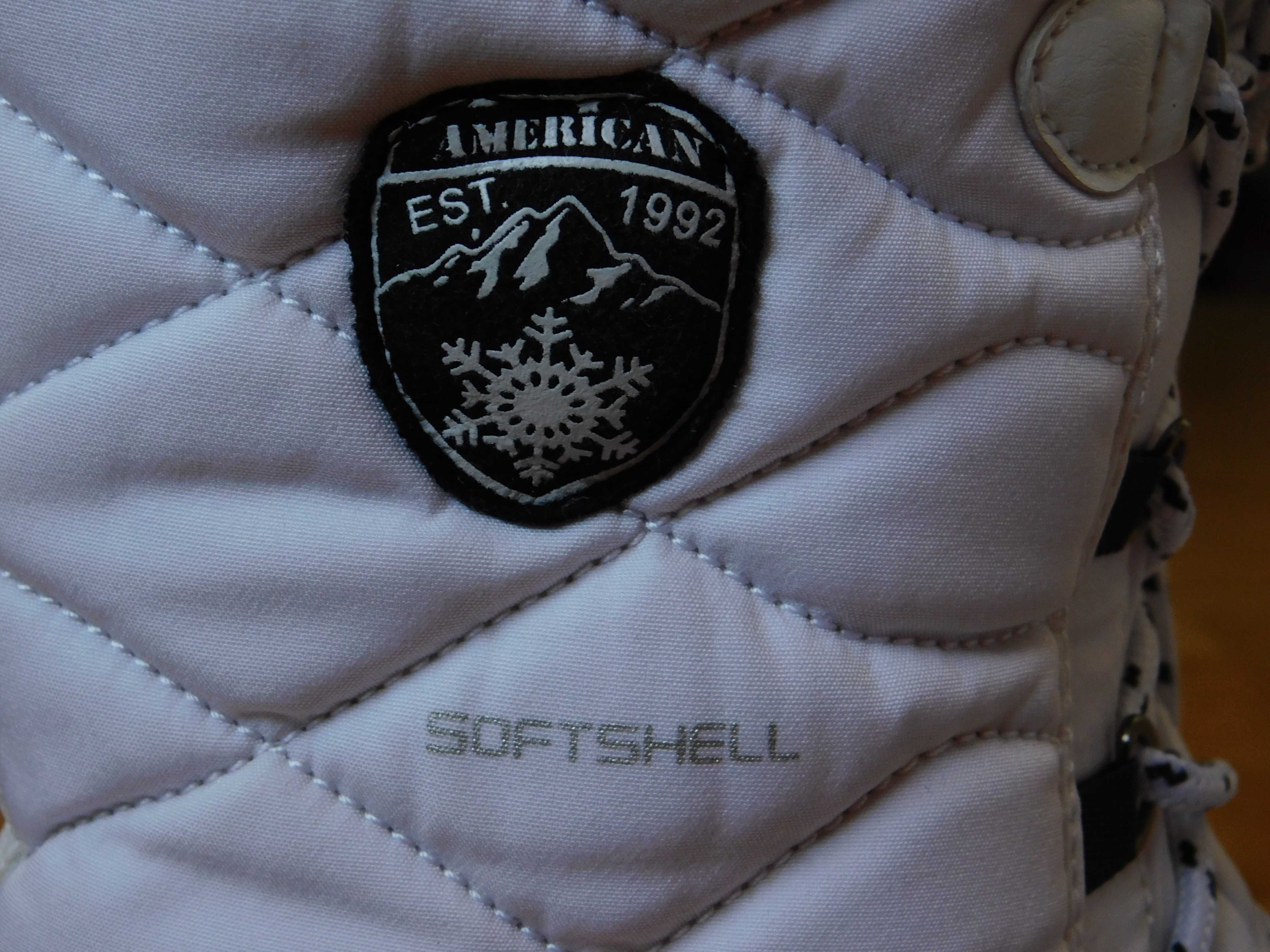 Buty zimowe Białe śniegowce damskie AMERICAN CLUB r. 41