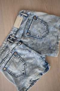 Spodenki damskie jeansowe krótkie marmurek