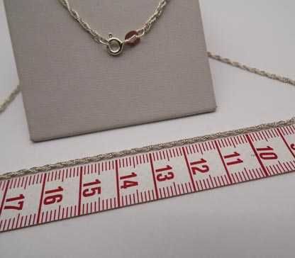 Srebrny łańcuszek Singapur 48 cm. 1,7 mm.