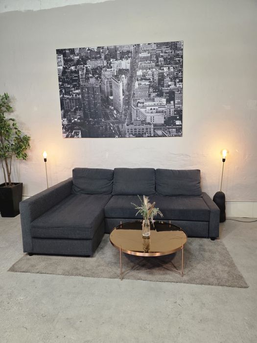 Narożnik IKEA Friheten tkany szary z funkcją spania | Transport GRATIS